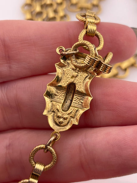 costume 1928 vintage faux pearl locket necklace