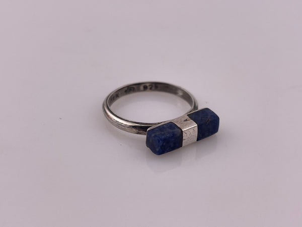 size 6.5 sterling silver sodalite ring ***AS IS***