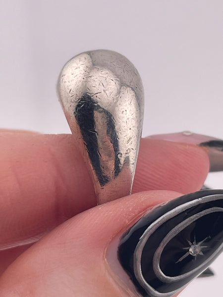 size 6.5 sterling silver James Avery very worn stoneless dome ring