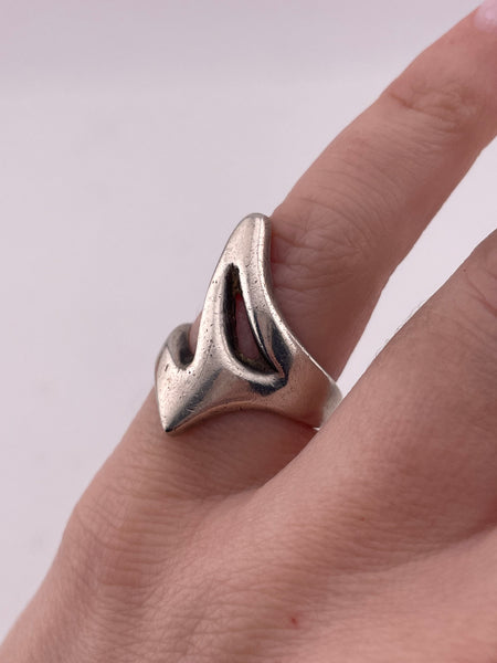 size 5.5 sterling silver chunky stoneless ring