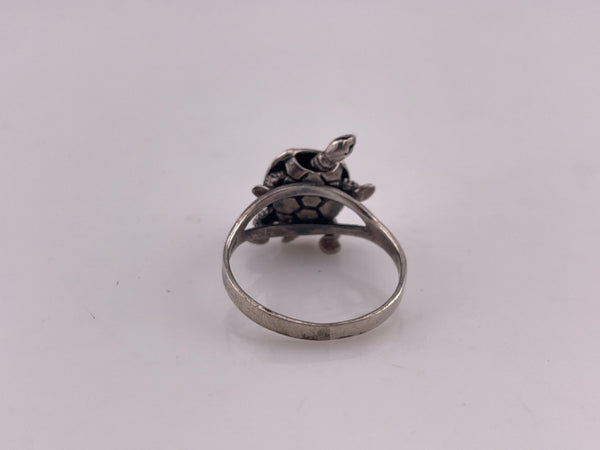size 9.25 sterling silver wiggly turtle ring
