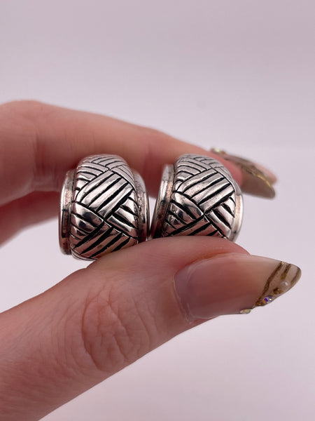 sterling silver electro-form lined j-hook post earrings ***Non sterling posts***