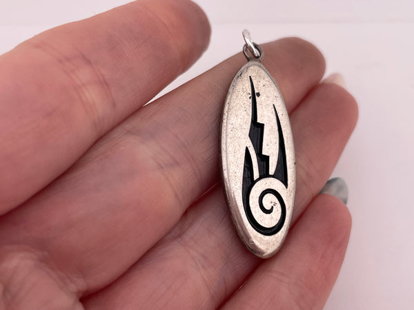 sterling silver Hopi silver overlay pendant