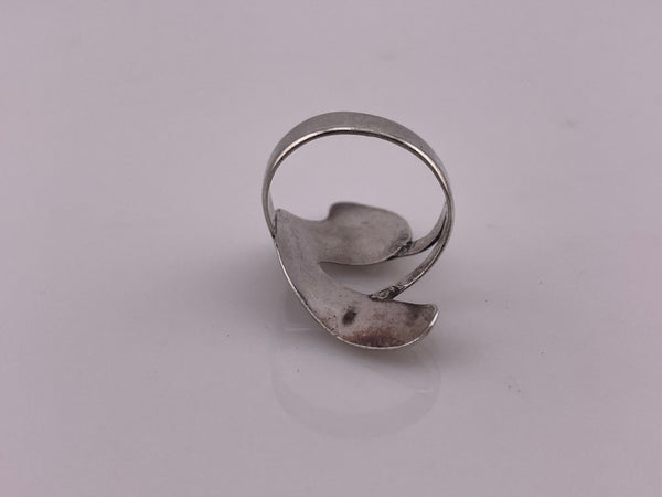 size 6.5 sterling silver stoneless abstract artisan ring
