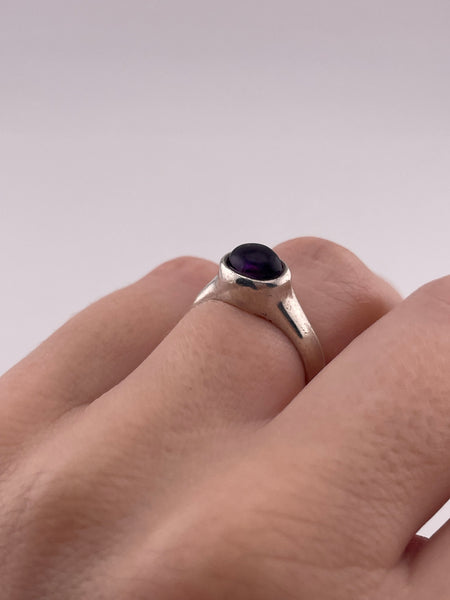 size 5.75 sterling silver amethyst ring