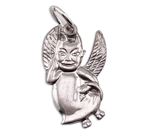 sterling silver devil angel pendant