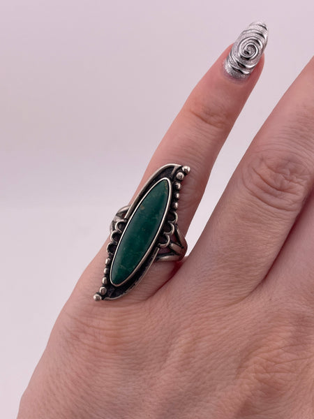 size 6 sterling silver turquoise ring