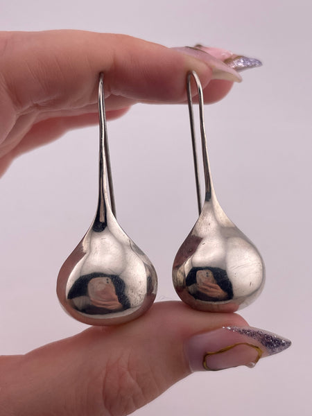 sterling silver stoneless jug threader dangle earrings