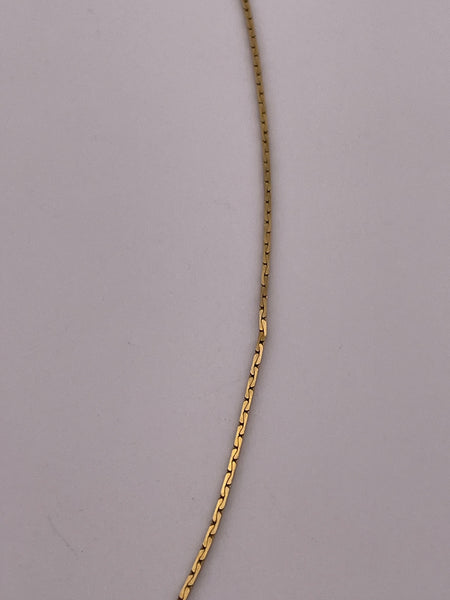 sterling silver gold plated 20" .8 mm box chain link necklace