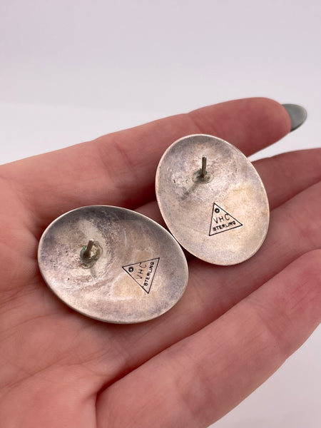 sterling silver sodalite post earrings
