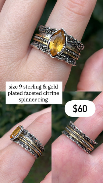 RESERVED PRIVATE LISTING -- sterling silver rings x 3 A3