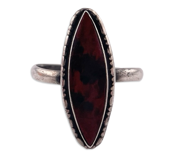 size 6 sterling silver jasper ring
