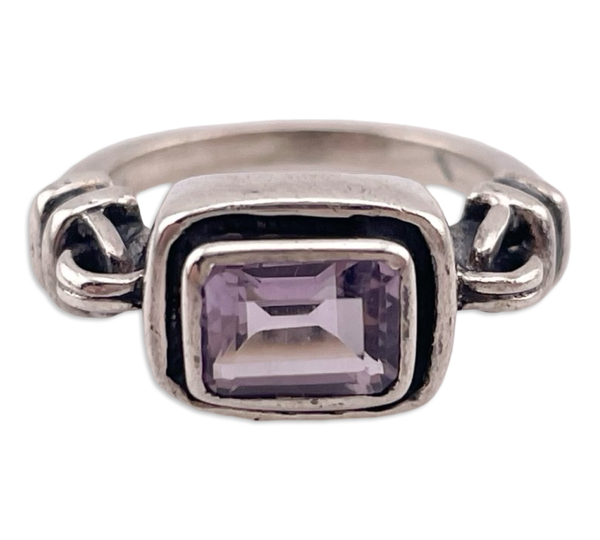 size 5 sterling silver Silpada faceted amethyst ring