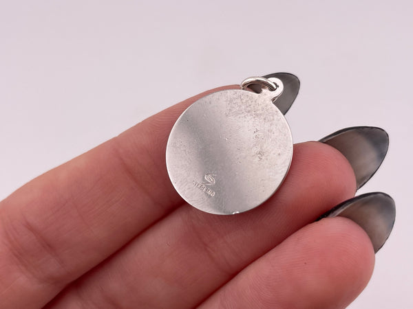sterling silver 'I love you' pendant