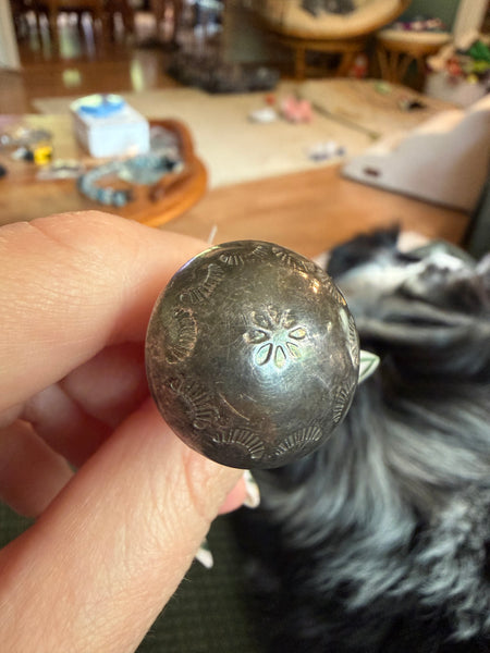 RESERVED PRIVATE LISTING -- sterling silver handmade baby rattle B5
