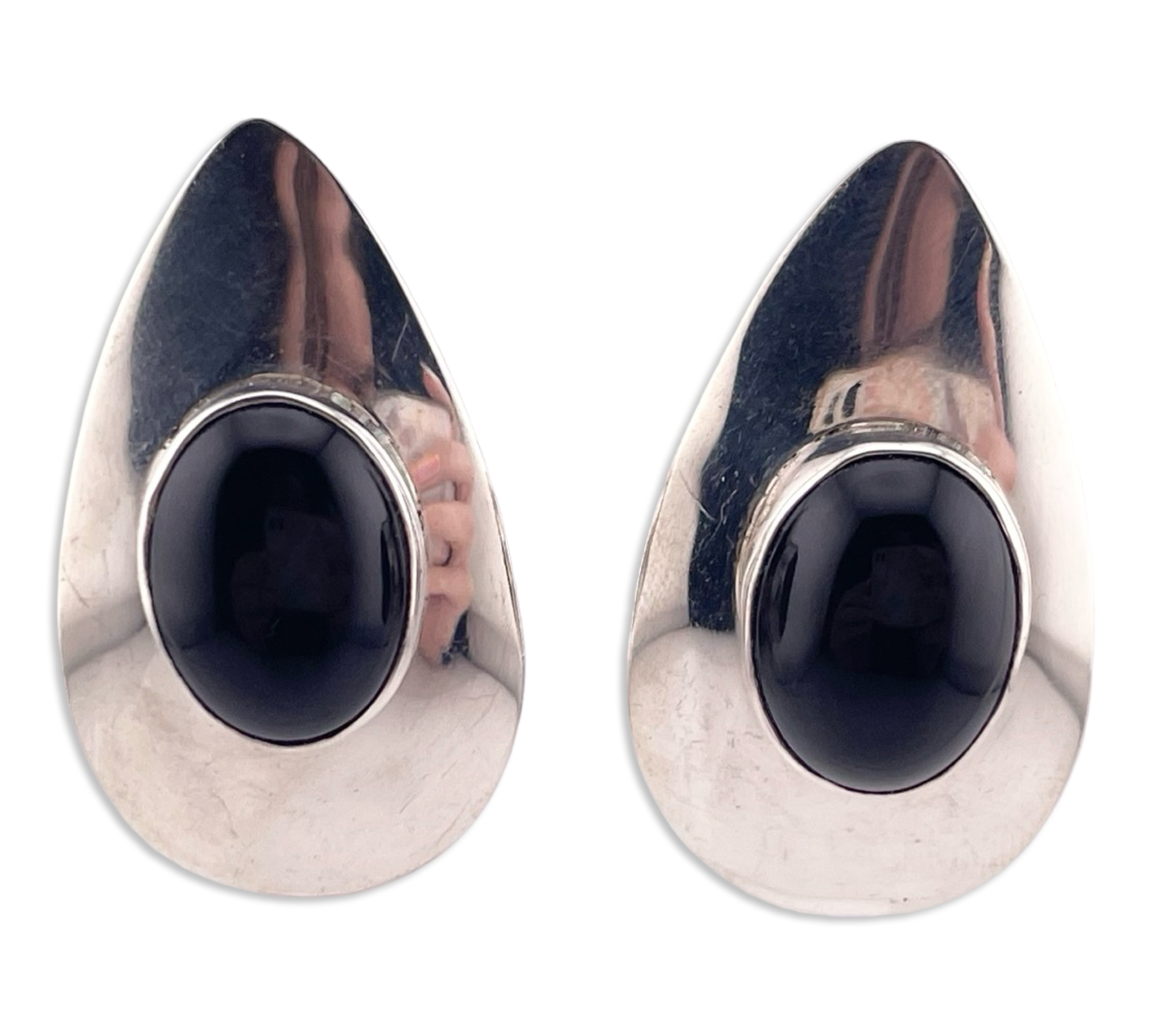 sterling silver Carol Felley onyx post earrings