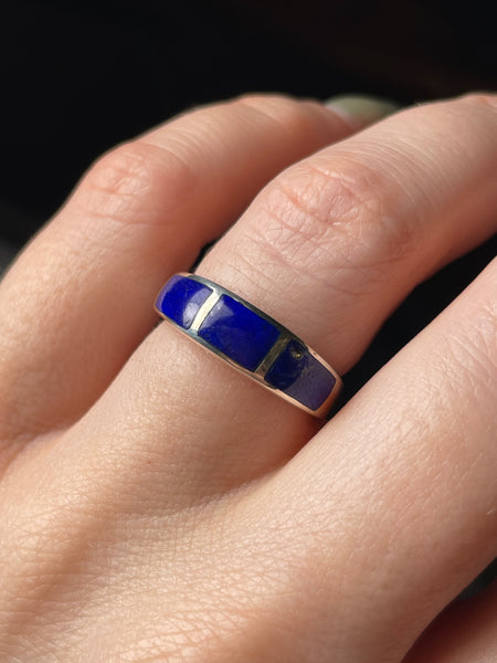 size 6 sterling silver lapis ring
