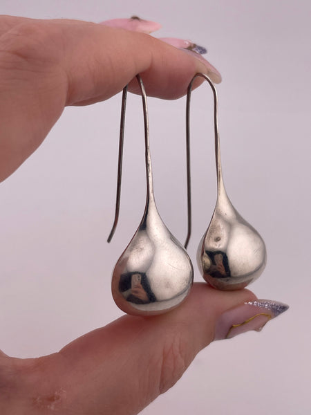 sterling silver stoneless jug threader dangle earrings