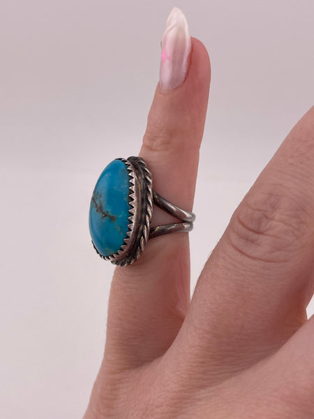 size 2.5 sterling silver turquoise ring