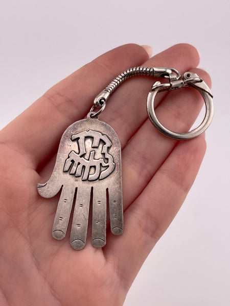 sterling silver hamsa hand keychain