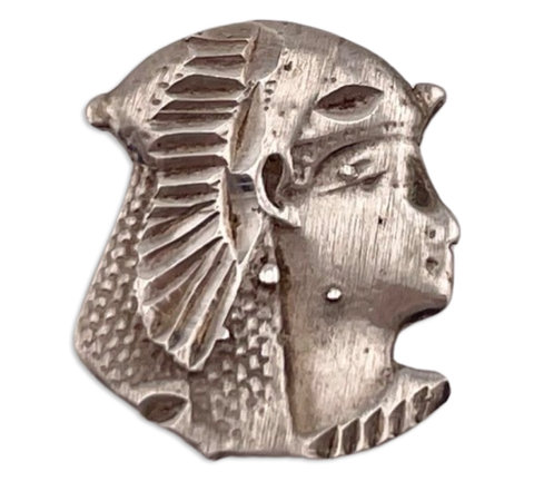 sterling silver Egyptian woman face profile pendant