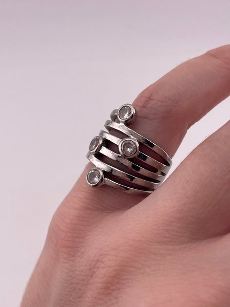 size 6 sterling silver rhinestone ring