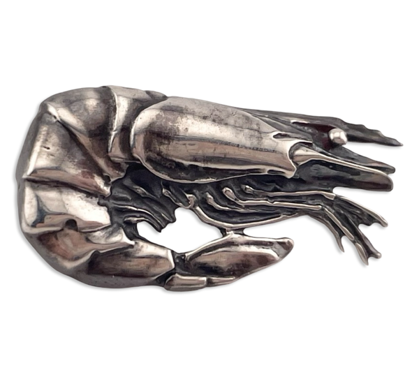 sterling silver designer Mignon Faget crawfish lapel pin