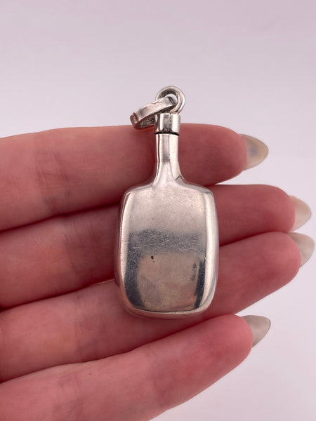 sterling silver Mexican perfume bottle pendant
