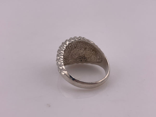 size 9.25 sterling silver stoneless textured ring