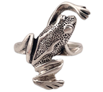 sterling silver frog ring - choose size