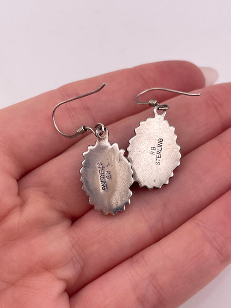 sterling silver gaspeite hook dangle earrings