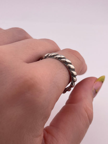 size 11.25 sterling silver Mexican bumpy band ring
