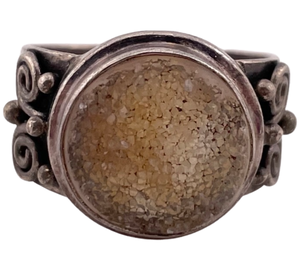 size 7.5 sterling silver druzy ring