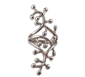 size 8 sterling silver stoneless abstract ring