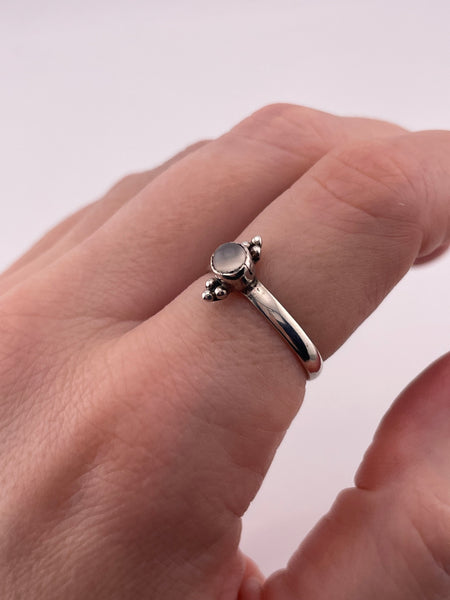 size 8 sterling silver moonstone ring ***AS IS***