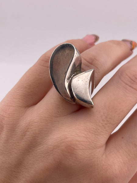 size 6.25 sterling silver heavy stoneless chunky ring