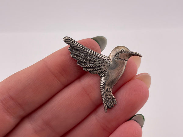 sterling silver hummingbird pin