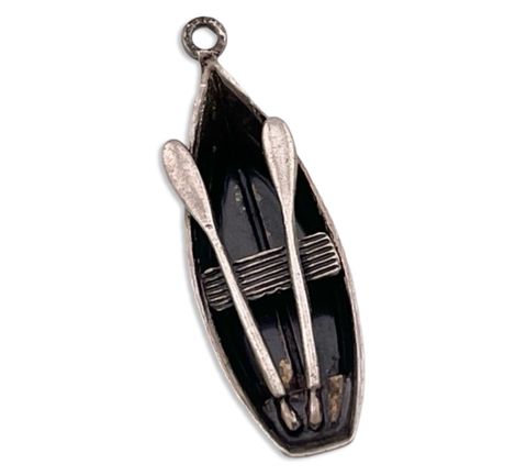 sterling silver rowboat pendant