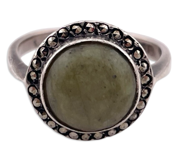 size 7 sterling silver connemara marble ring