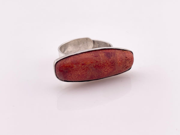 size 6-12 adjustable sterling silver spiny oyster ring
