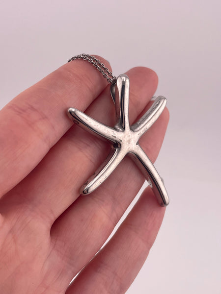 sterling silver 18-3/8" Mexican starfish necklace