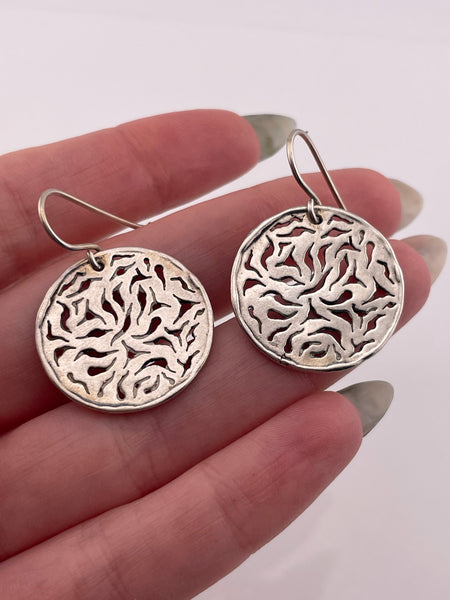 sterling silver Silpada cut-out dangle earrings