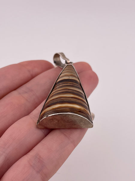sterling silver shell pendant