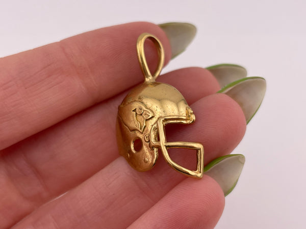 sterling silver gold plated Arizona Cardinals football helmet pendant