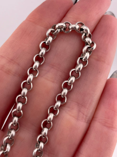 sterling silver 7 3/8" rolo chain link bracelet