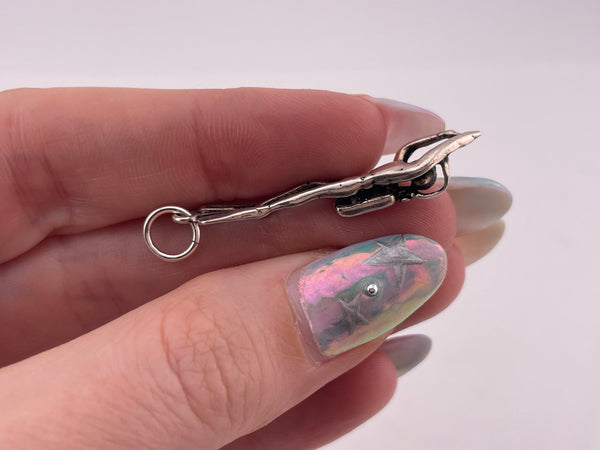 sterling silver scuba diver pendant