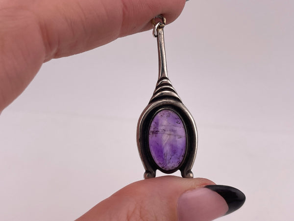 sterling silver amethyst pendant