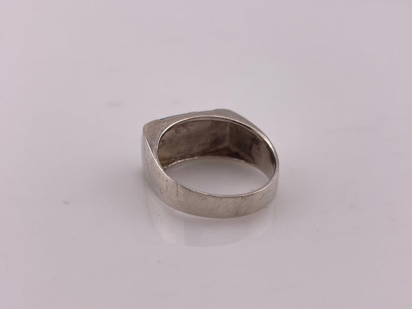 size 8 sterling silver stabilized turquoise ring