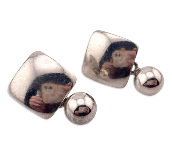 sterling silver Silpada stoneless square ball post earrings