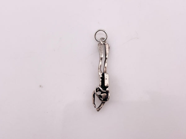 sterling silver scuba diver pendant